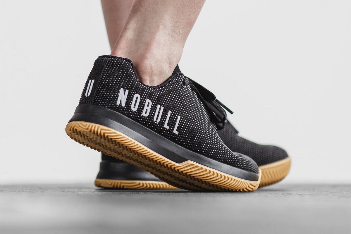 Nobull Superfabric Court Women's Trainers Black | Australia (KN2614)